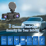 Dailyardtool®2.0-Inch IPS Screen HD 1080P 3 Lens Dashcam With Night Vision&Wifi Link