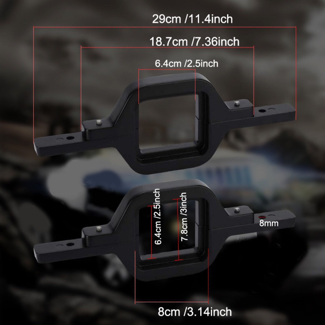 Dailyardtool® 4 Inch LED Pods with Tow Hitch Mounting Brackets