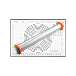Dailyardtool® Adjustable Stainless Steel Rolling Pin with Thickness Rings