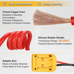 Dailyardtool® Car Starter Jumper Cables With Adapter For Dewalt 20v