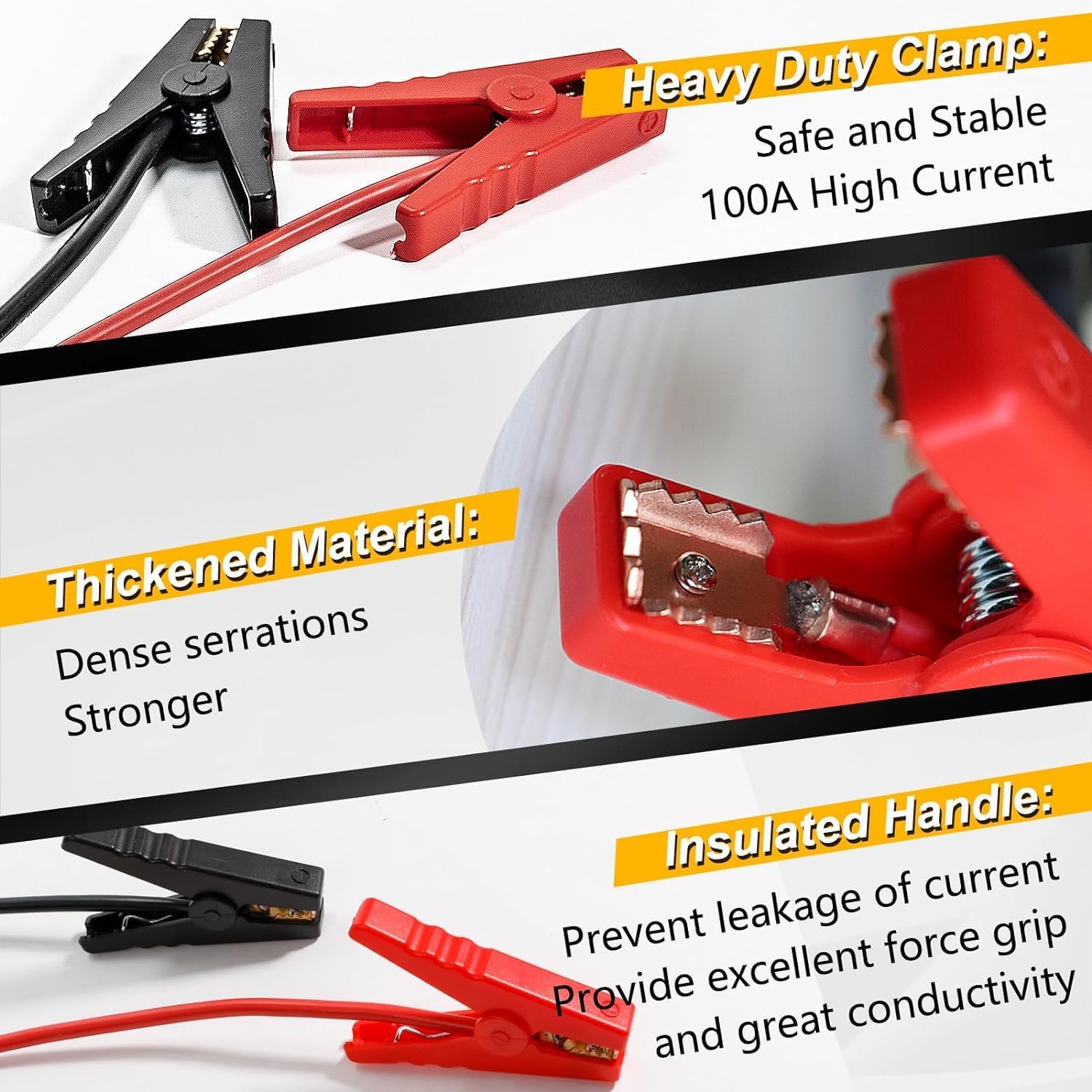 Dailyardtool® Car Starter Jumper Cables With Adapter For Dewalt 20v