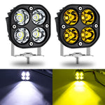 Dailyardtool®Amber LED Light Bar – Adjustable Curved/Straight Linkable Off-Road Lights (IP67 Waterproof, Spot/Flood Beam for 12V/24V Vehicles)