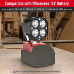Dailyardtool® LED Work Light Compatible with Milwaukee 18V Battery/Dewalt 18V&20V Battery