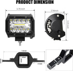 Dailyardtool® 2pcs 4 Inch LED Pods with Tow Hitch Mounting Brackets