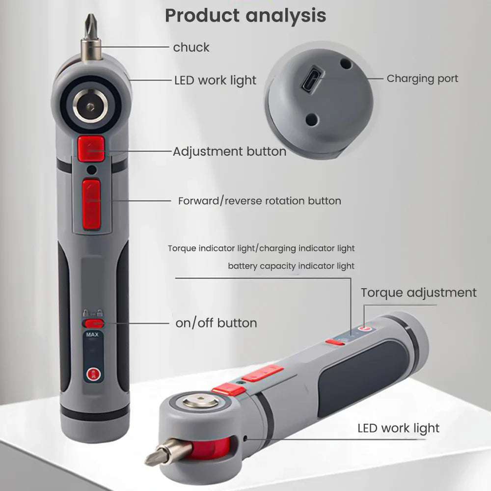 Dailyardtool®Mini Cordless Electric Screwdriver Kit – Power Up Anywhere