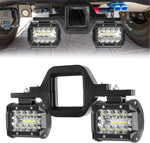 Dailyardtool® 2pcs 4 Inch LED Pods with Tow Hitch Mounting Brackets