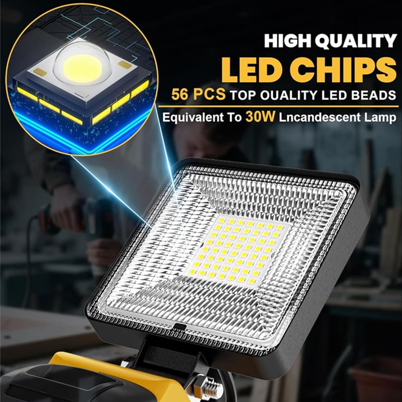 Dailyardtool®3000LM Cordless LED Work Light with charging Ports