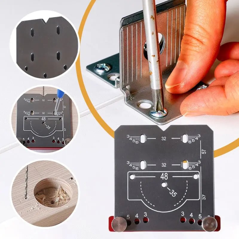 Dailyardtool® Hinge Drilling Positioner Auxiliary Tool