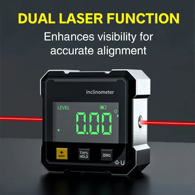 Dailyardtool®Dailyardtool®4-Side Magnetic Digital Angle Gauge with Laser