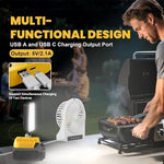 Dailyardtool®3000LM Cordless LED Work Light with charging Ports