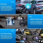 Dailyardtool®2.0-Inch IPS Screen HD 1080P 3 Lens Dashcam With Night Vision&Wifi Link