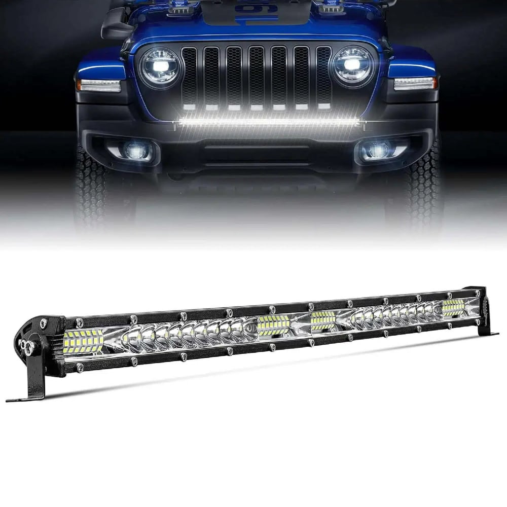 Dailyardtool® Single Row Ultra-Slim Spot Flood LED Light Bar