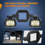 Dailyardtool® 4 Inch LED Pods with Tow Hitch Mounting Brackets