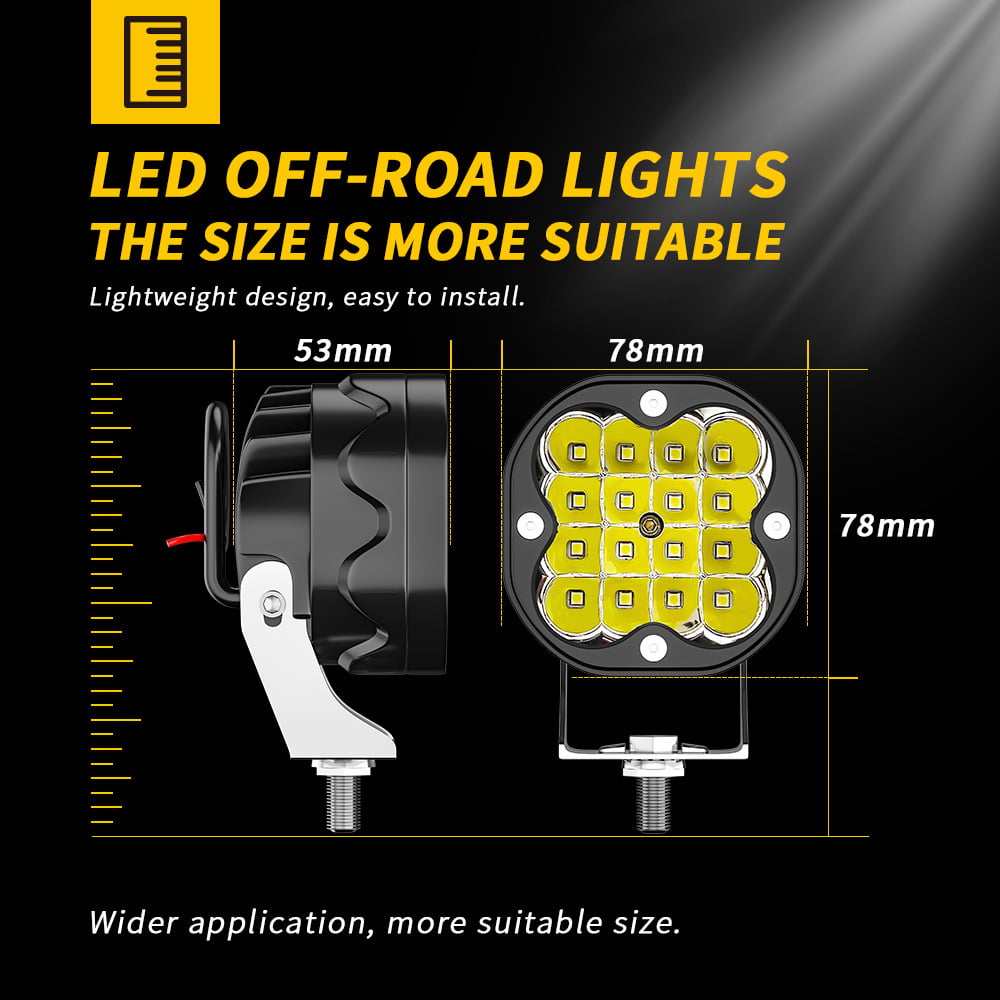Dailyardtool®Amber LED Light Bar – Adjustable Curved/Straight Linkable Off-Road Lights (IP67 Waterproof, Spot/Flood Beam for 12V/24V Vehicles)