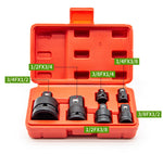 Dailyardtool® 6-Piece Impact Socket Adapter Set | Cr-V Steel SAE Adapter Conversion Kit