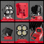 Dailyardtool® LED Work Light Compatible with Milwaukee 18V Battery/Dewalt 18V&20V Battery
