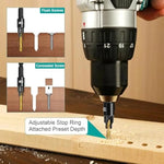 Dailyardtool®  5PCS Countersink Drill Bit Set – Precision Drilling for Perfect Screw Holes