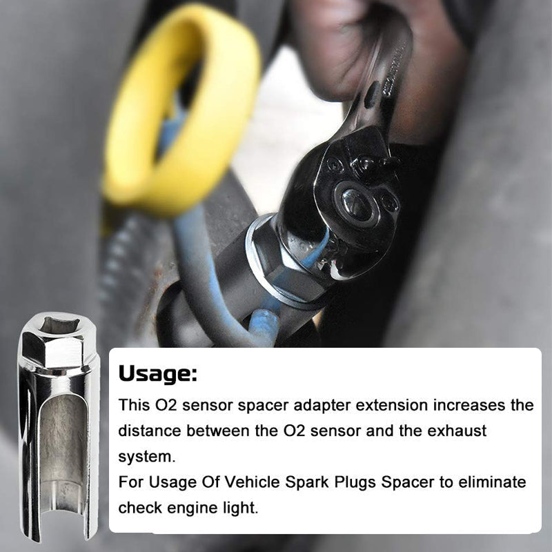 Dailyardtool®Automotive O2 Sensor Offset Socket & Thread Chaser 5 PCS Set